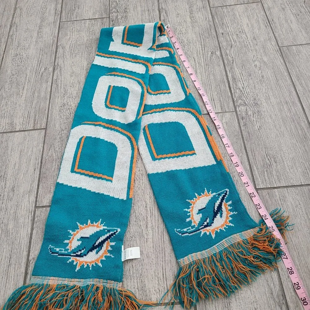 NFL Miami Dolphins Camo Hat & Knit Scarf Set Team Apparel One Size